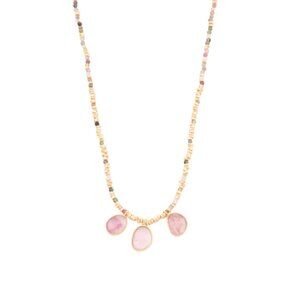 SHAANTI JEWELS  India 18kt Gold Plated Sterling Silver Tourmaline Necklace